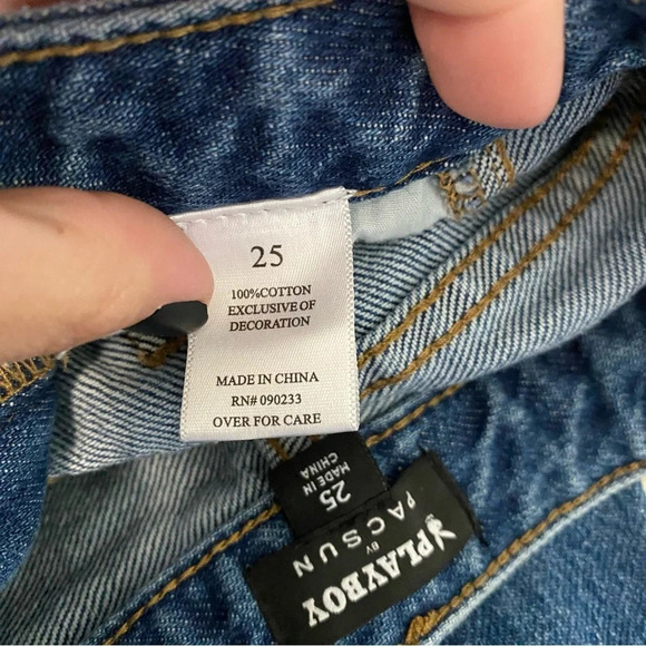 Playboy X PacSun Medium Wash High Rise Carpenter Jeans Size 25 - Picture 6 of 12